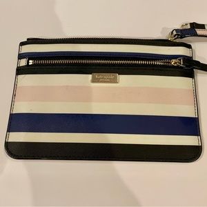 Kate spade zippered wristlet - Navy Pink Cream